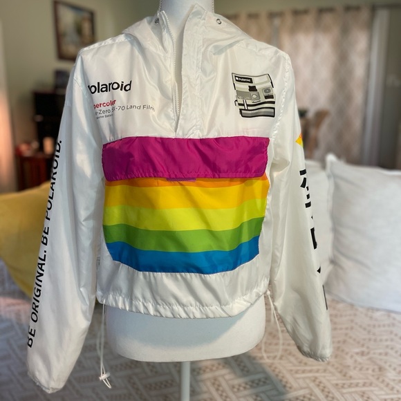 Polaroid White Rainbow Windbreaker - Picture 1 of 16